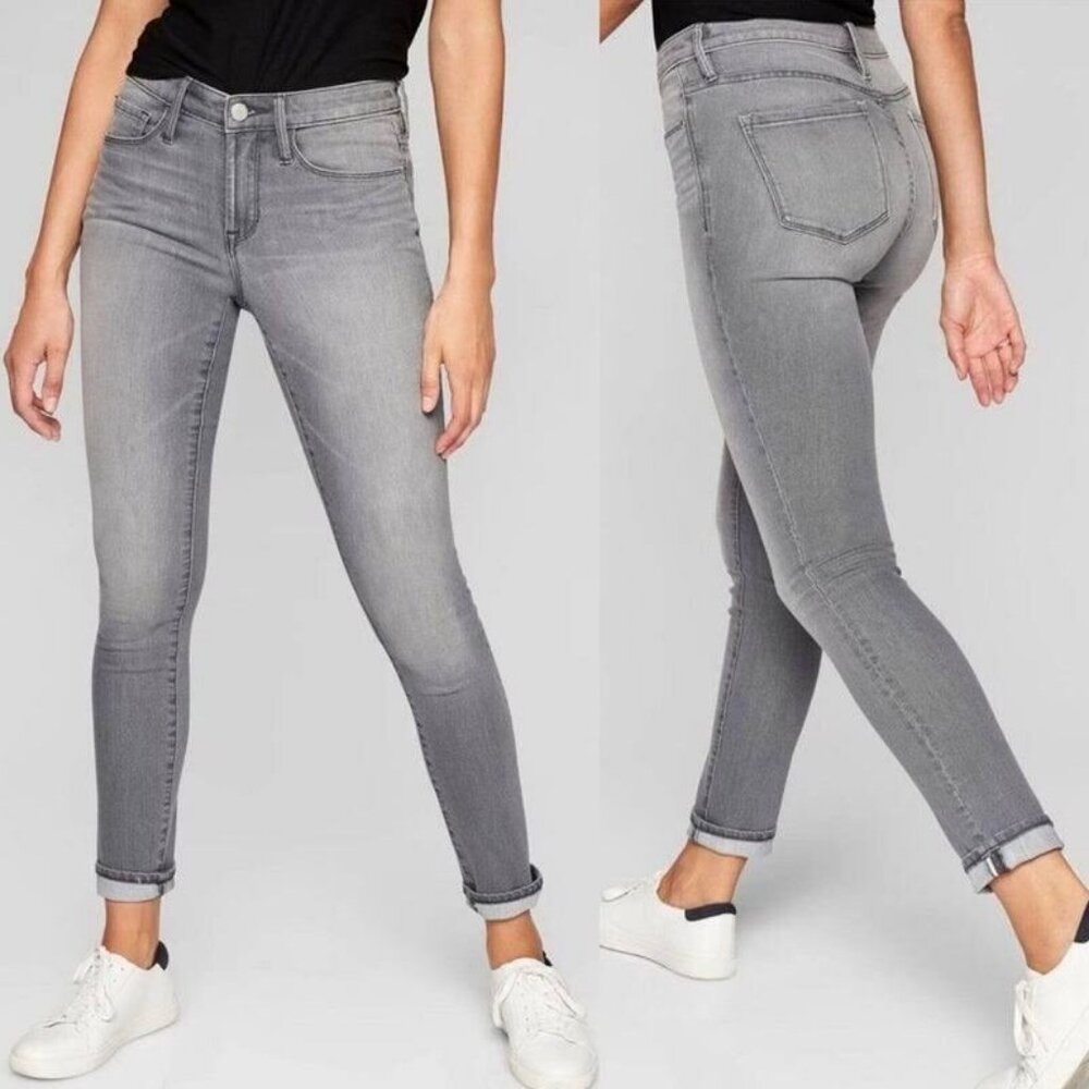 Athleta Women's Sculptek Skinny Jeans Size 4 Stretch Gray - Picture 1 of 9